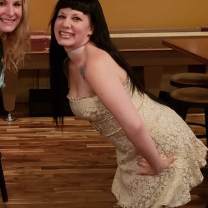 Gold and white dress